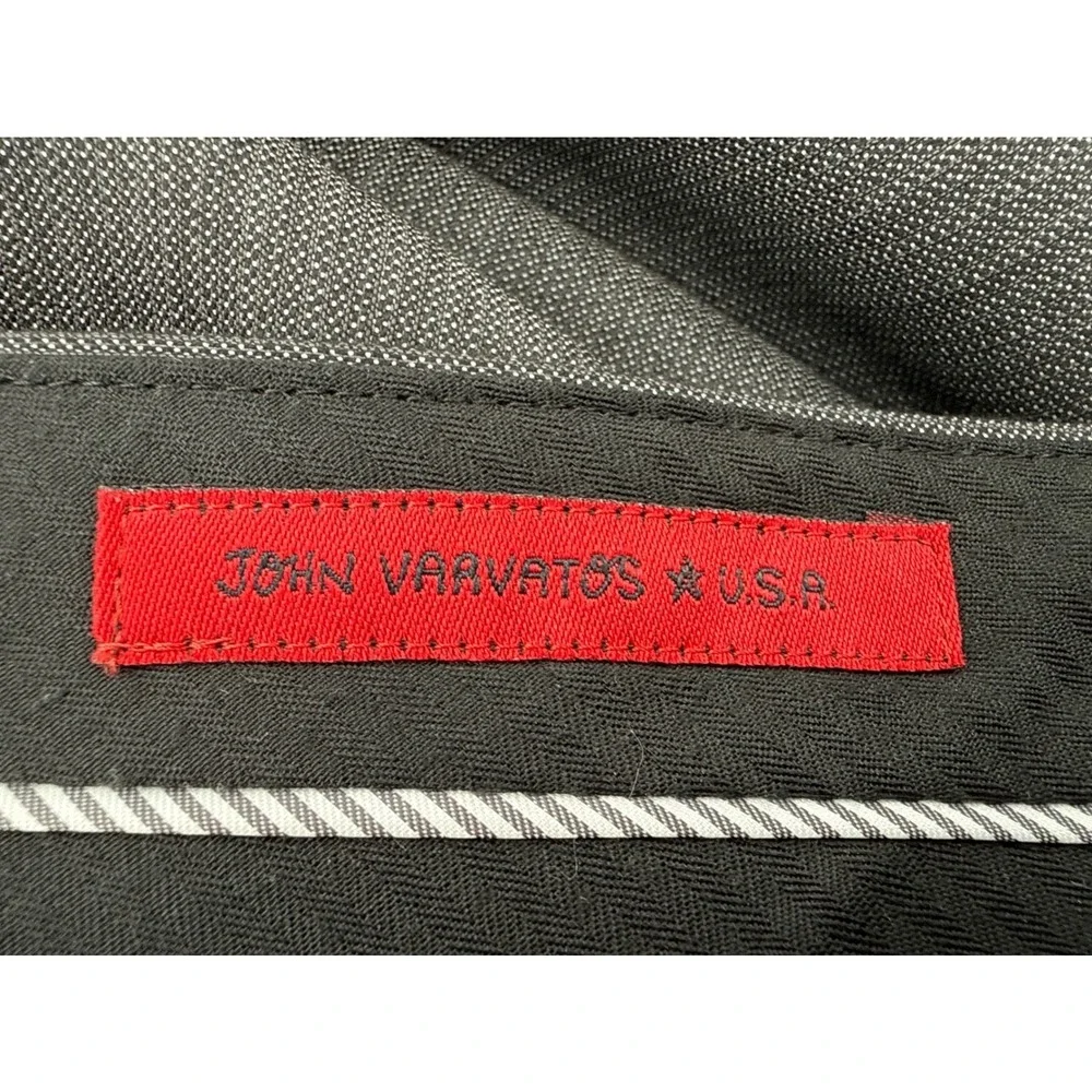 John Varvatos USA Mens‎ Dark Gray Wool Blend Dress Pants Trousers 38x32